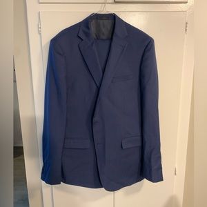 Blue Calvin Klein Suit. Like new. Size 46L jacket and 38x32 pants